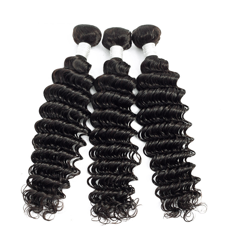 Uniquely Tamed Hair 3 bundles of Indian deep wave human hair